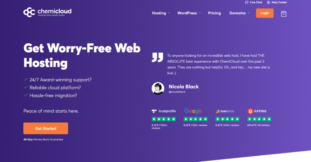 Chemicloud Homepage